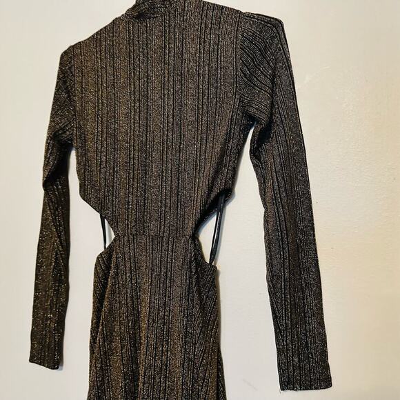 RACHEL RACHEL ROY Gold Macree Waist-Nipping Cutouts Maxi Dress Size Extra Small - Picture 12 of 16